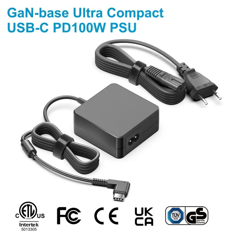 อะแดปเตอร์แปลงไฟ GaN Square PD USB-C ขนาด 100W