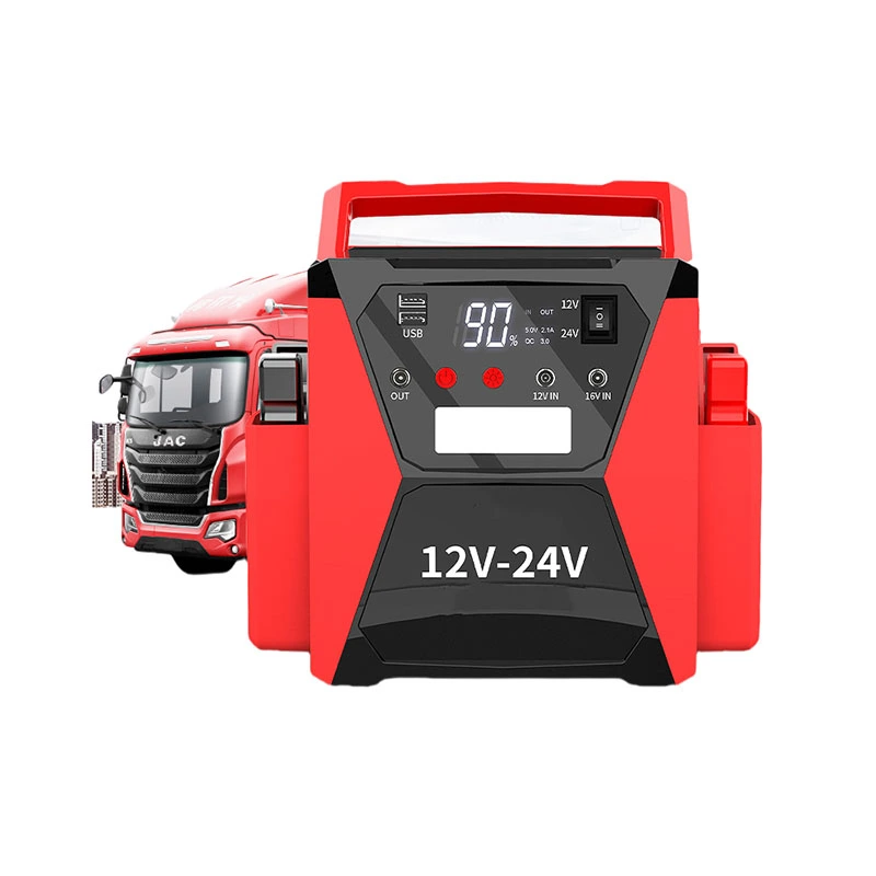 12V/24V รถ Jump Starter เครื่องชาร์จแบตเตอรี่อัจฉริยะ