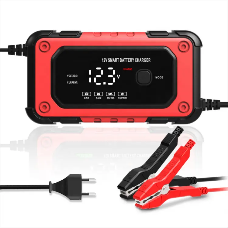 12V 6A เครื่องชาร์จแบตเตอรี่อัตโนมัติอัจฉริยะเต็มรูปแบบ