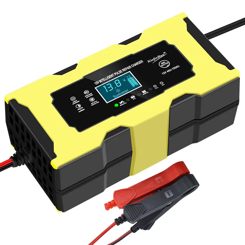 12V 6A เครื่องชาร์จแบตเตอรี่รถจักรยานยนต์ซ่อมอัตโนมัติอัจฉริยะเต็มรูปแบบ