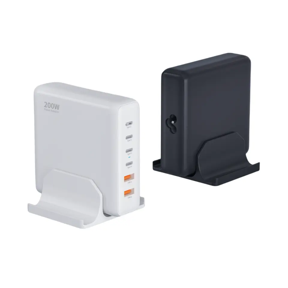 เครื่องชาร์จ PD บนเดสก์ท็อป 200W พร้อมพอร์ต Type C 6 พอร์ต