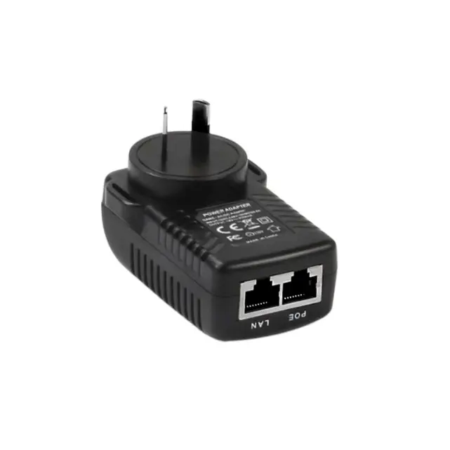 อะแดปเตอร์ติดผนัง 24V 1A POE สองพอร์ตหัวฉีด POE