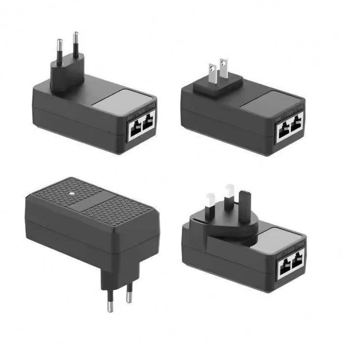 24V 1A ติดผนัง EU Plug POE หัวฉีด