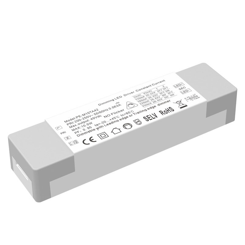 ไดร์เวอร์ LED Triac Dimmable คงที่ในปัจจุบัน 10W