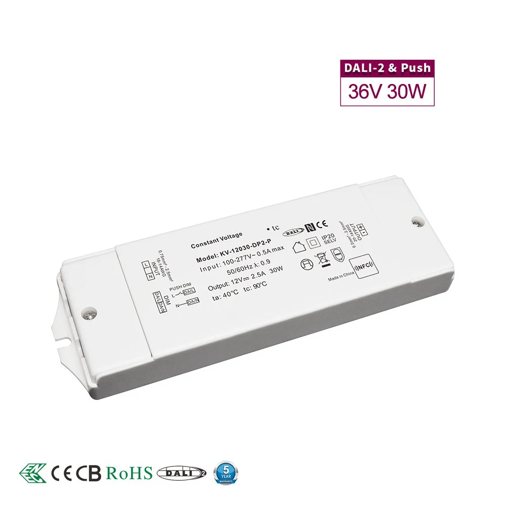 ไดร์เวอร์ LED หรี่แสงได้ 36V แรงดันคงที่ 30W DALI