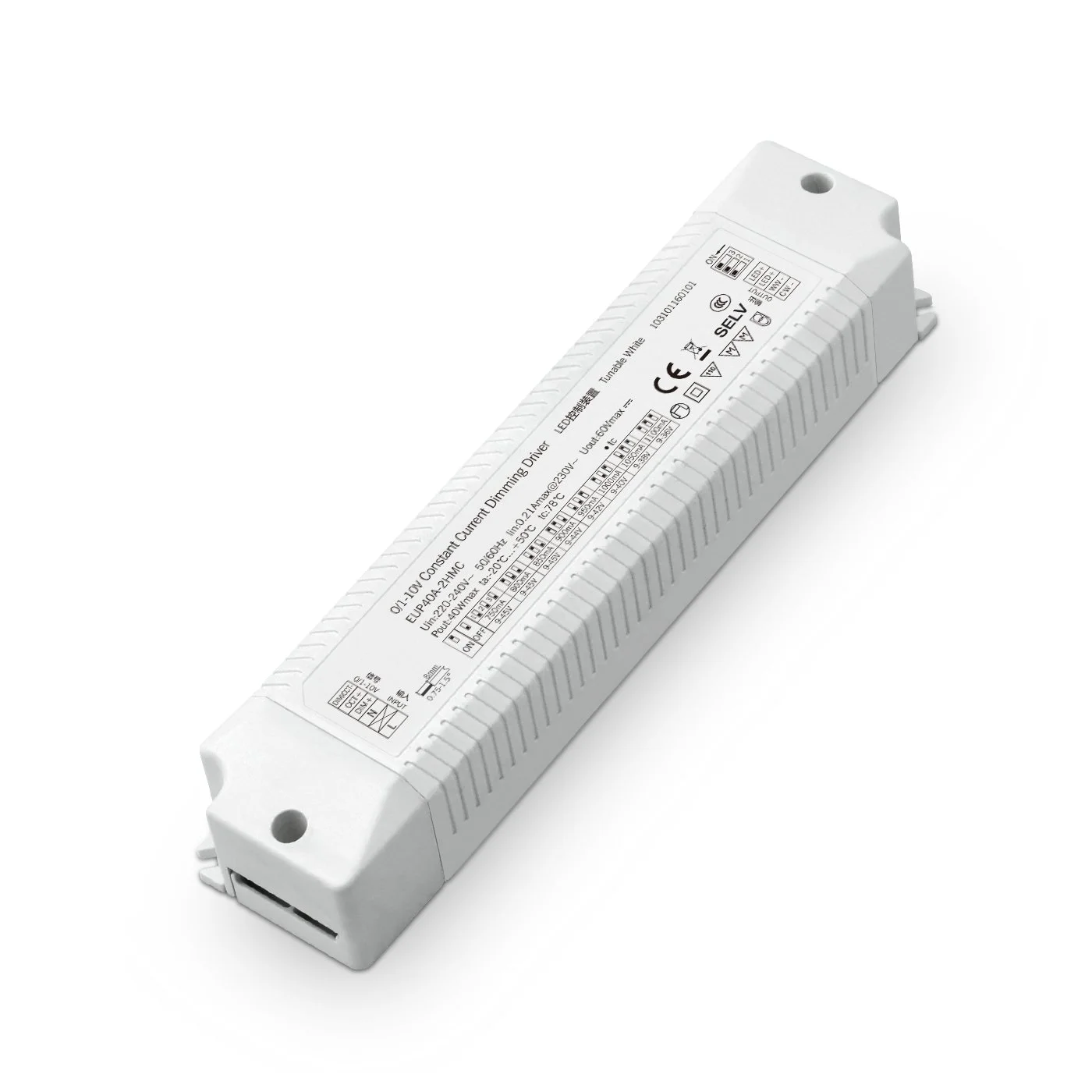 ไดร์เวอร์ LED หรี่แสง CCT คงที่ในปัจจุบัน 40W 0-10V