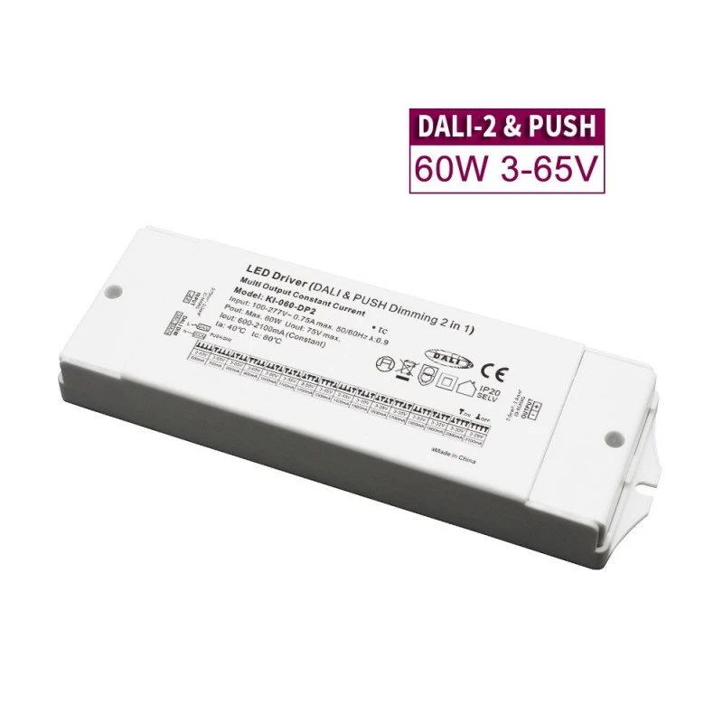 ไดร์เวอร์ LED CCT หรี่แสงได้ DALI คงที่ในปัจจุบัน 60W