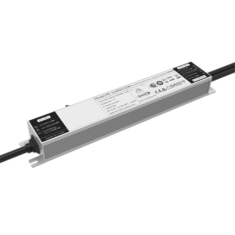 ไดร์เวอร์ LED หรี่แสงได้ DALI CCT แรงดันไฟฟ้าคงที่ 60W