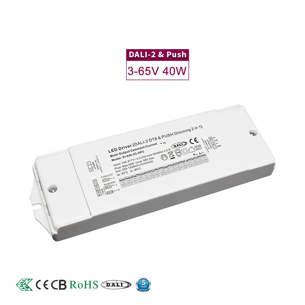 ไดร์เวอร์ LED Dimming CCT คงที่ในปัจจุบันของ DALI