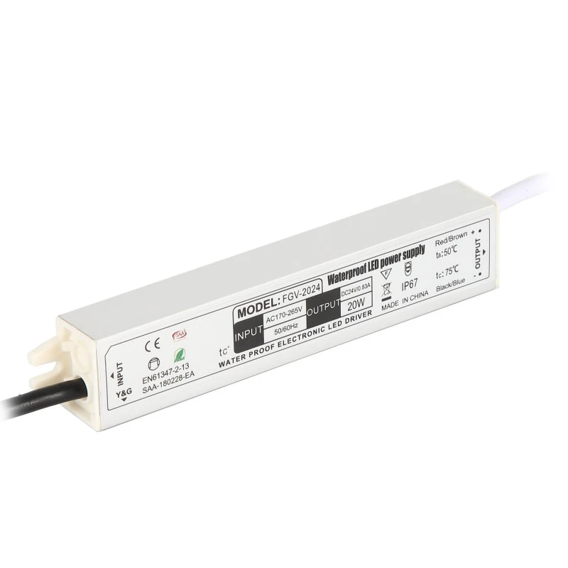 IP67 กันน้ำ LED Driver อลูมิเนียม Switching Power Supply
