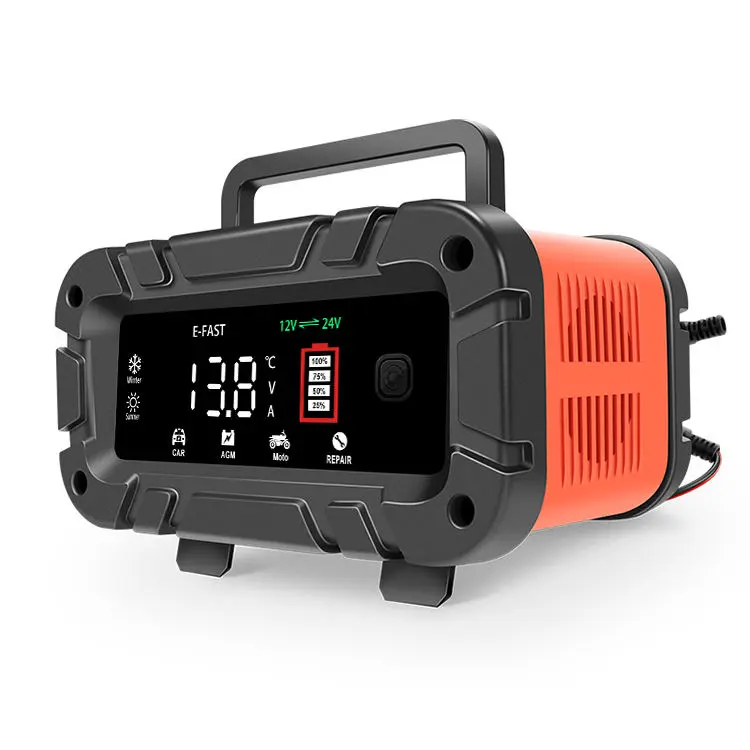 TK700 Universal 12V 24V เครื่องชาร์จแบตเตอรี่กรดตะกั่ว