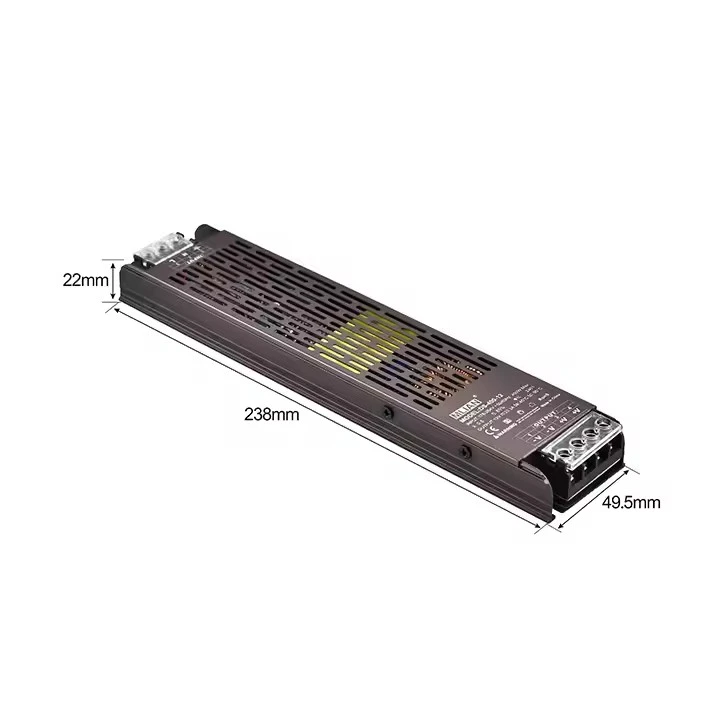 แหล่งจ่ายไฟสลับเอาต์พุตเดี่ยว 12V/24V ขนาดบางเฉียบหรือบางเฉียบ 100W